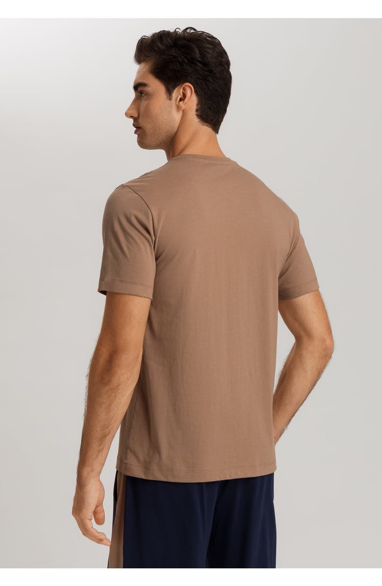 Hanro Living Shirts Cotton Crew Neck T-Shirt, Alternate, color, Portabella Beige