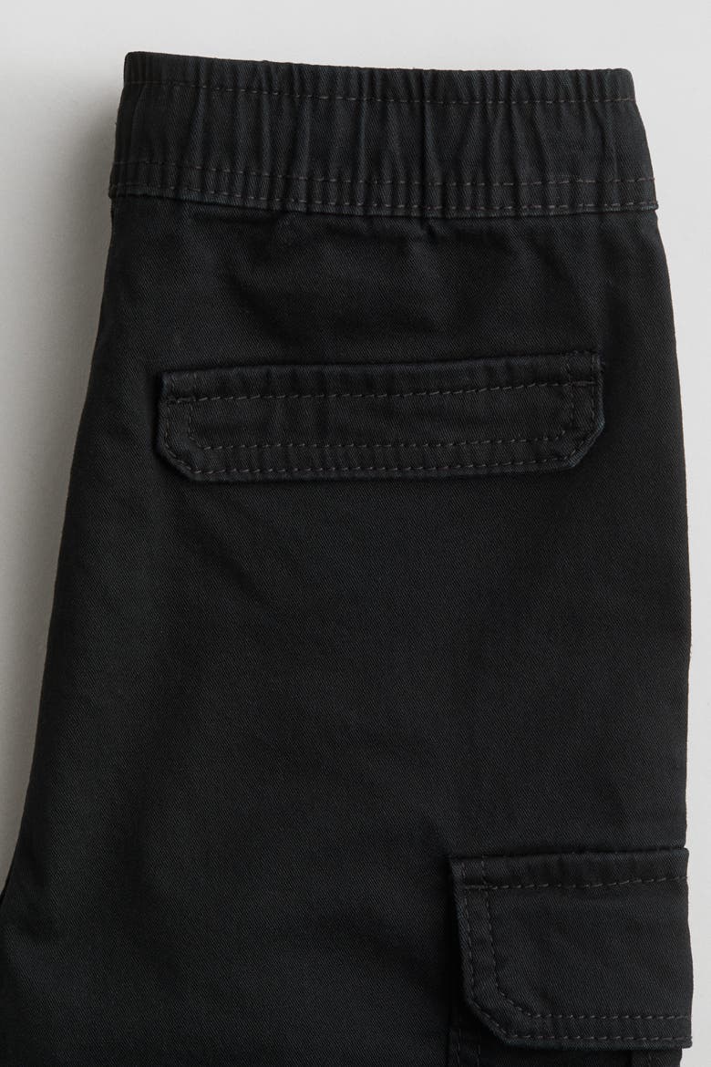 Cotton Cargo Joggers, Alternate, color, Black