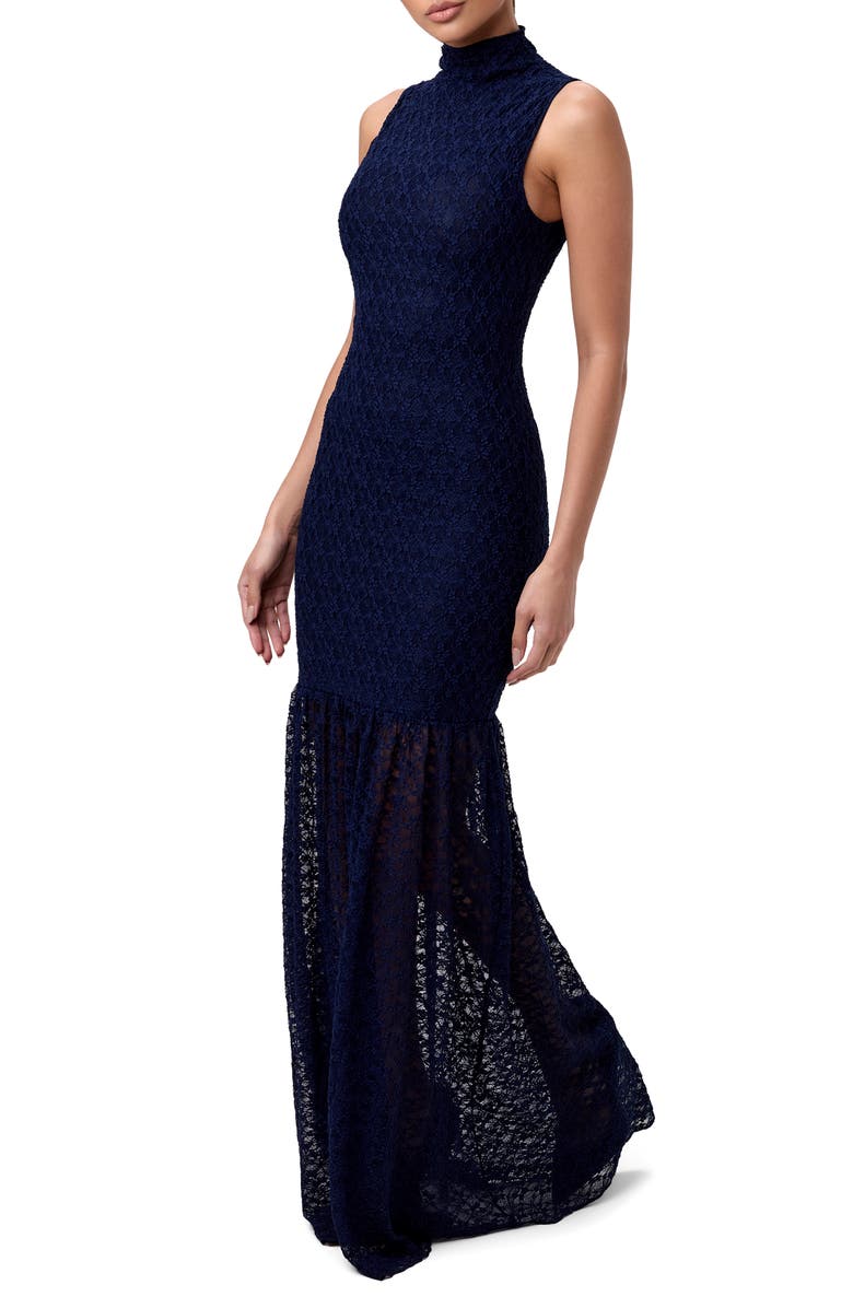 Naked Wardrobe Stretch Lace Trumpet Dress, Alternate, color,