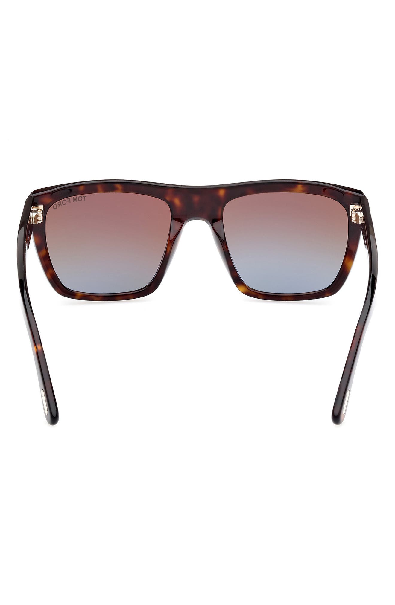 NEW Tom Ford Alberto Gradient Square Sunglasses in a Dark Havana Tortoiseshell Tom Ford Alberto TF1077 Square Sunglasses | Fashion Eyewear US main image 2