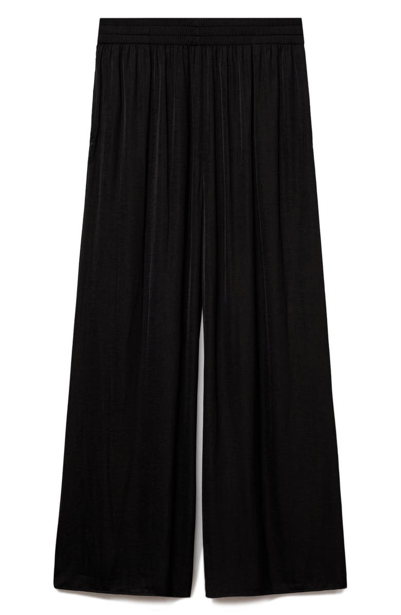 MANGO Pleated Wide Leg Pull-On Pants, Alternate, color,