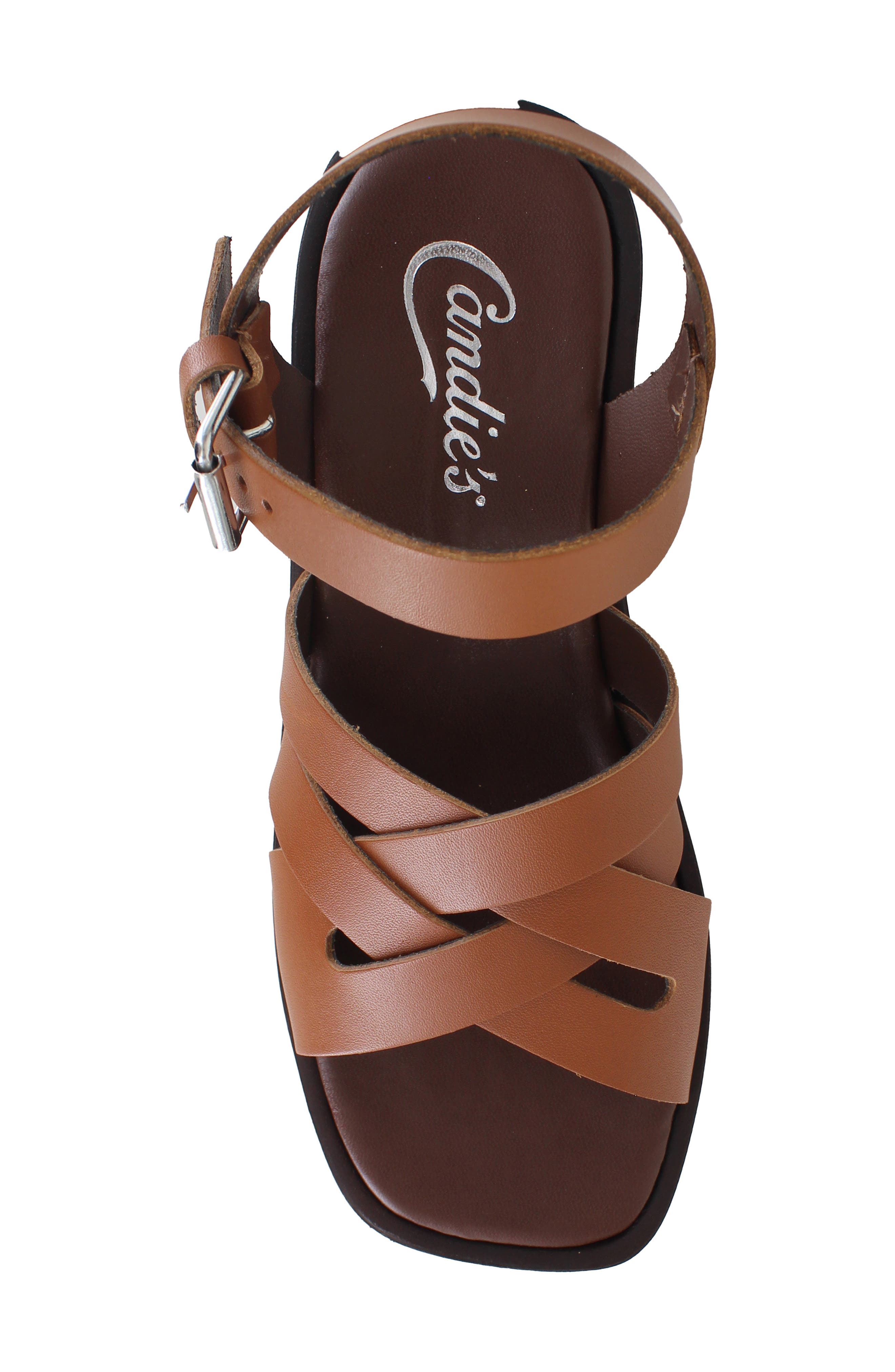 Elisabeth Ankle Strap Platform Sandal, Alternate, color, TAN LEATHER