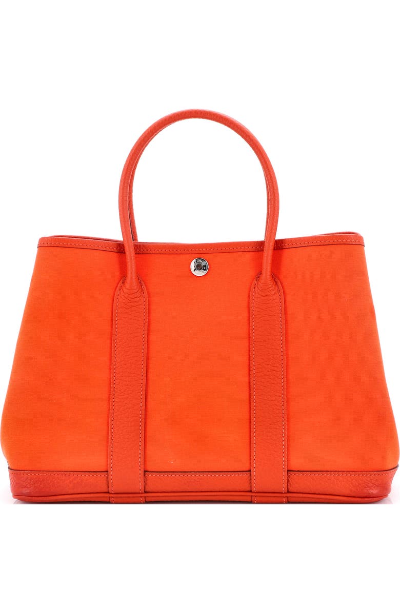 Pre-Owned Hermes Garden Party Tote Toile and Leather 30, Main, color, Capucine