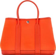 Pre-Owned Hermes Garden Party Tote Toile and Leather 30