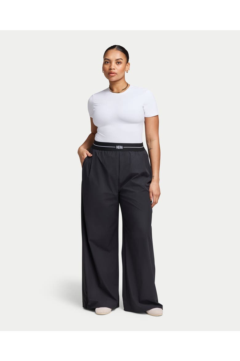Everyday Mid Rise Wide Leg Trouser, Main, color, Black