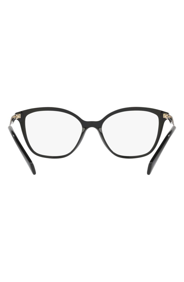 Prada 56mm Butterfly Optical Glasses, Alternate, color, Black