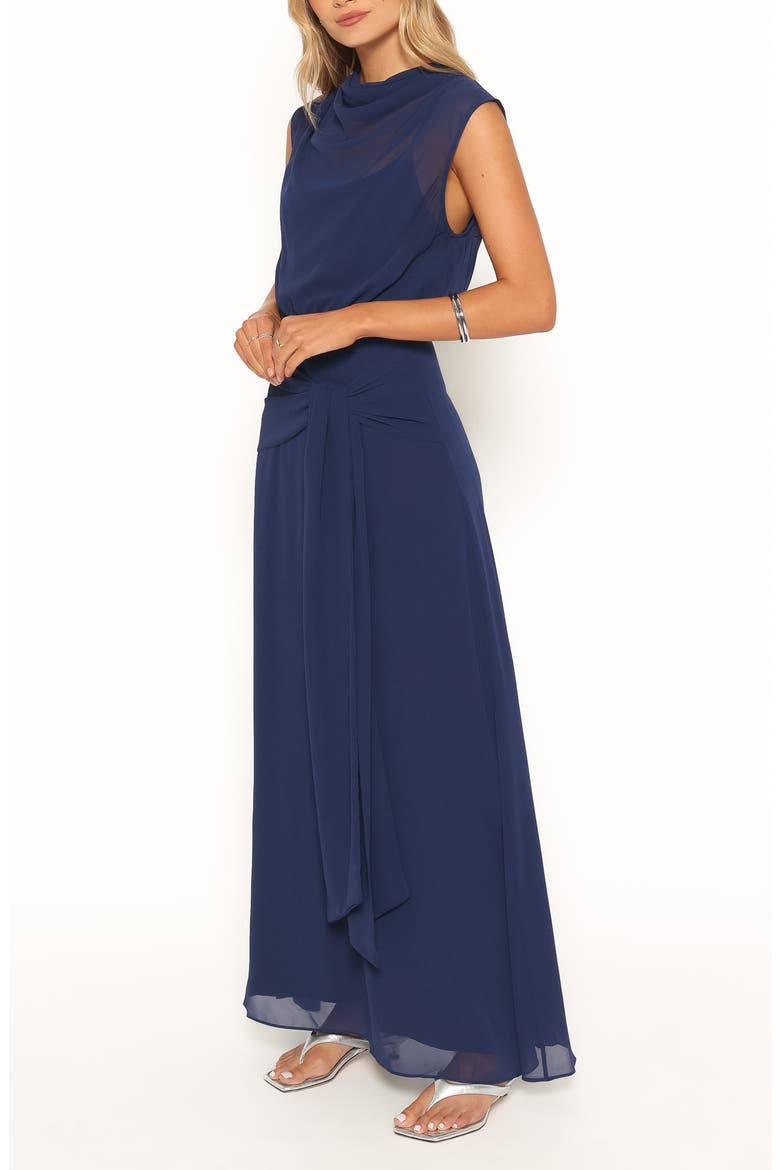 Sakura Midi Dress, Alternate, color, NAVY