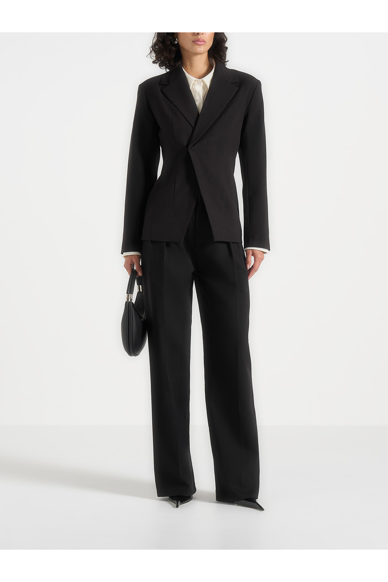 Beatrice Tailored Double Breasted Blazer, Alternate, color, Black