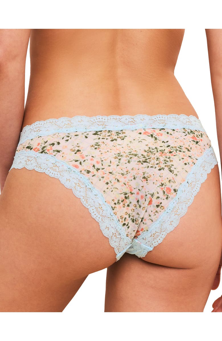 Adore Me Akari Bikini Panties, Alternate, color, Floral White