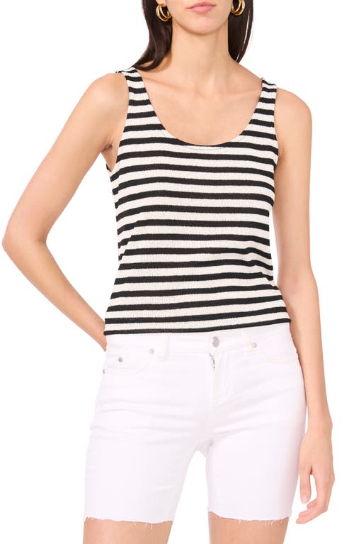 Vince Camuto Stripe Sweater Tank In New Ivory