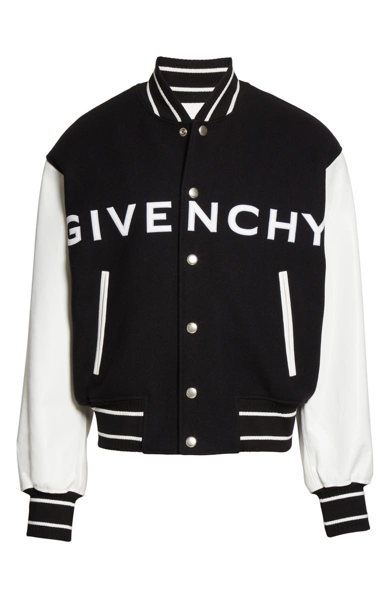 Givenchy Wool Blend Varsity Jacket, Alternate, color, 
