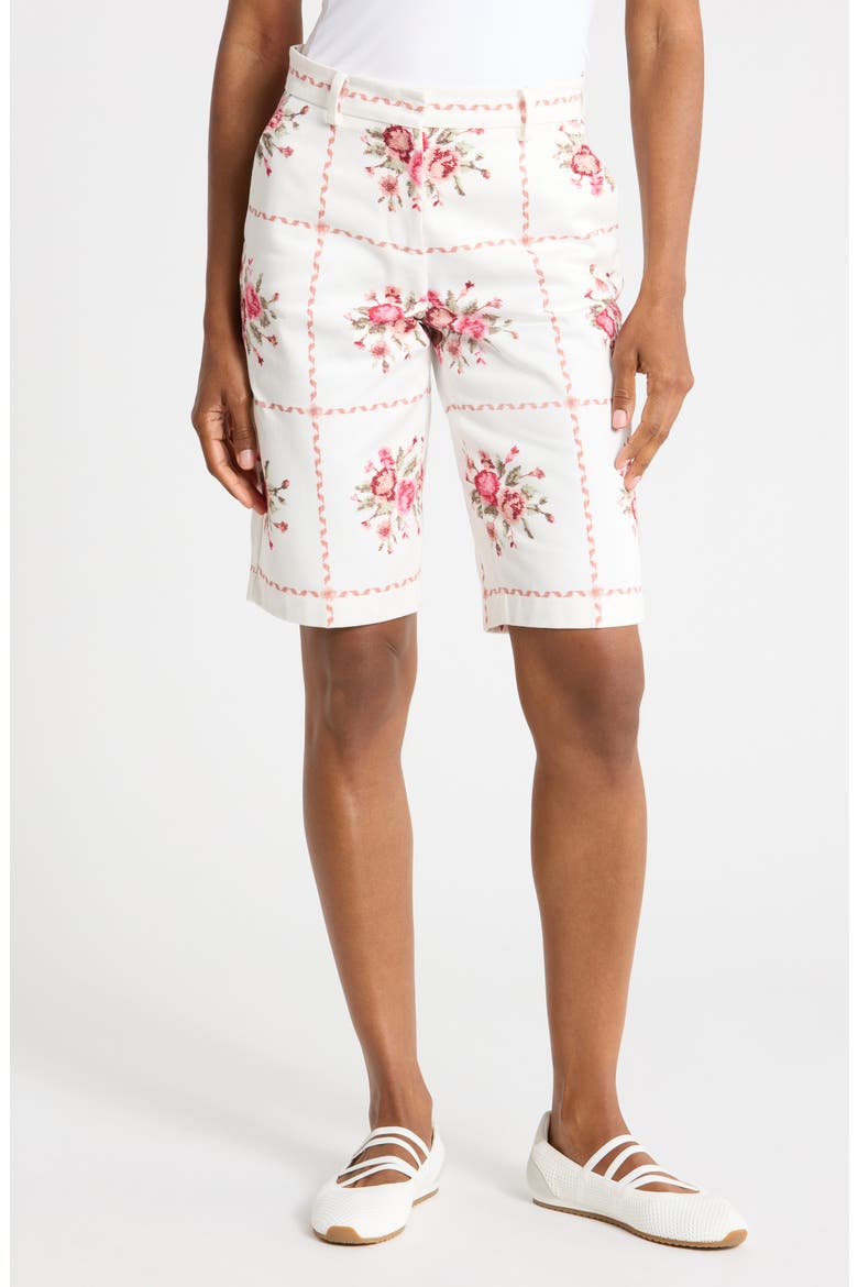 Floral Bermuda Shorts, Main, color, PINK