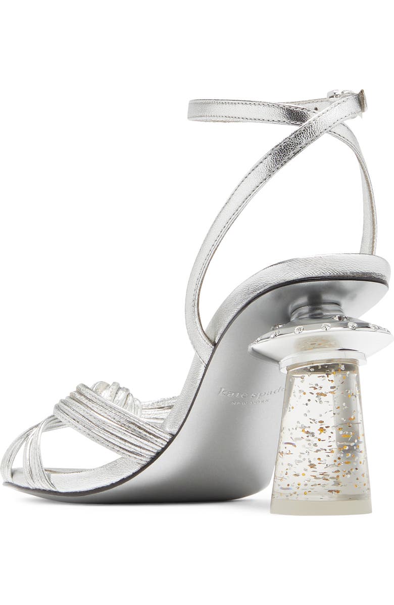 Kate Spade New York spaced out spaceship heel sandal, Alternate, color, Silver