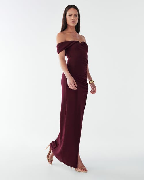 Bwldr Serena Maxi Dress In Burgundy