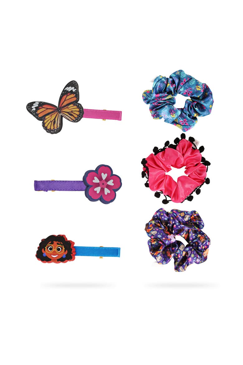 Encanto Hair Clips and Hair Scrunchies Set, 3 Disney Hair Clips and 3 Disney Scrunchies, Main, color, Multi