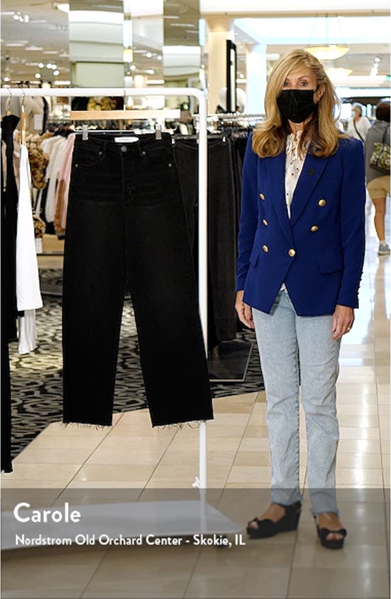 Raw Hem Ankle Straight Leg Jeans, sales video thumbnail