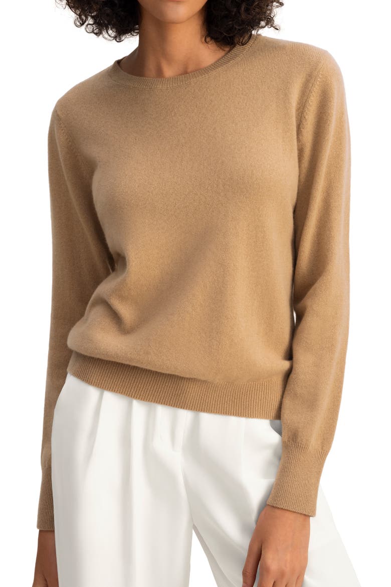 Women's Cashmere Super Soft Crewneck Sweater, Main, color, Brown