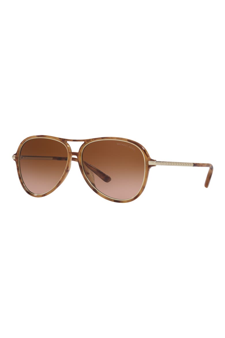 Breckenridge 58mm Gradient Aviator Sunglasses, Alternate, color, BROWN GRAD