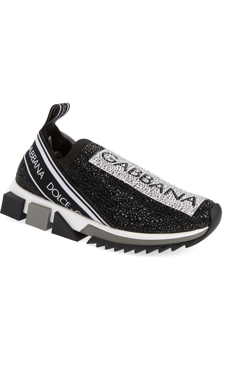 Dolce&Gabbana Sorrento Jeweled Logo Sneaker, Main, color,