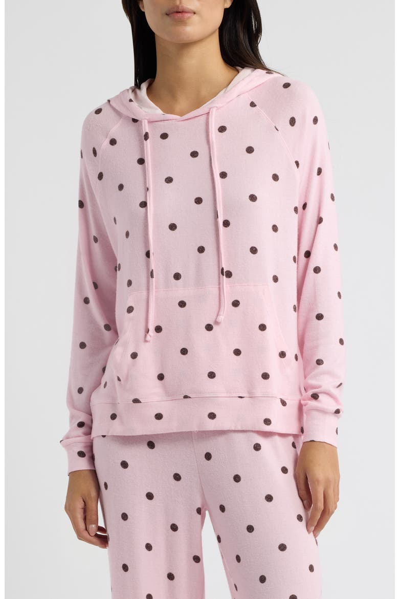 Lucy Spotted Pink Hoodie, Main, color, BALLET PINK