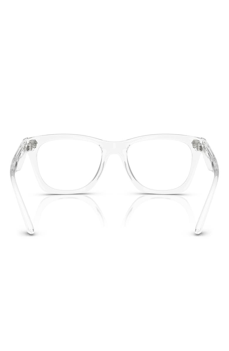 Versace 50mm Pillow Optical Glasses, Alternate, color, Crystal