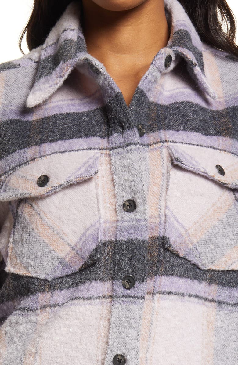 AllSaints Phoebe Plaid Shirt Jacket, Alternate, color,