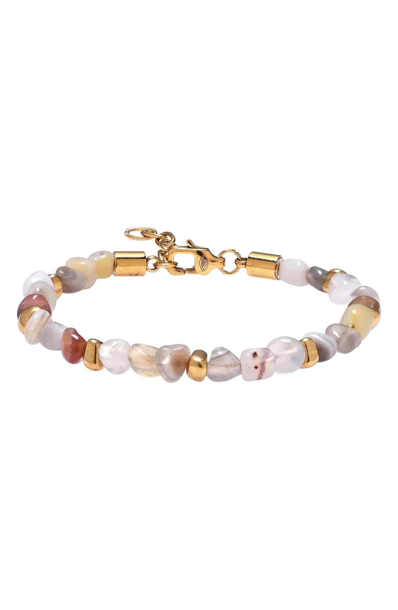EYE CANDY LOS ANGELES Dylan Agate Beaded Bracelet