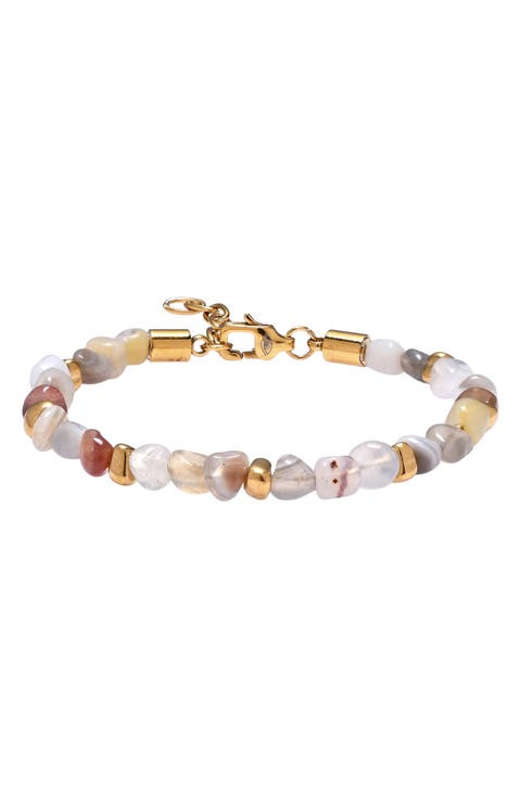 Dylan Agate Beaded Bracelet