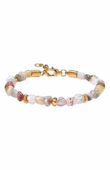 EYE CANDY LOS ANGELES Dylan Agate Beaded Bracelet