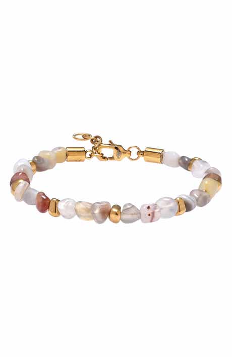 EYE CANDY LOS ANGELES Dylan Agate Beaded Bracelet