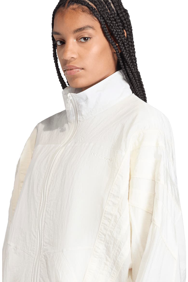 Santiago Peplum Track Jacket, Alternate, color, OFF WHITE