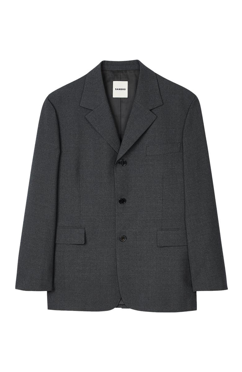 SANDRO Oversized suit jacket, Alternate, color, 