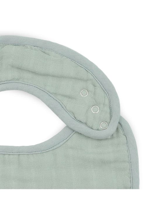 Little Unicorn 3-pack Organic Cotton Muslin Bibs In Green