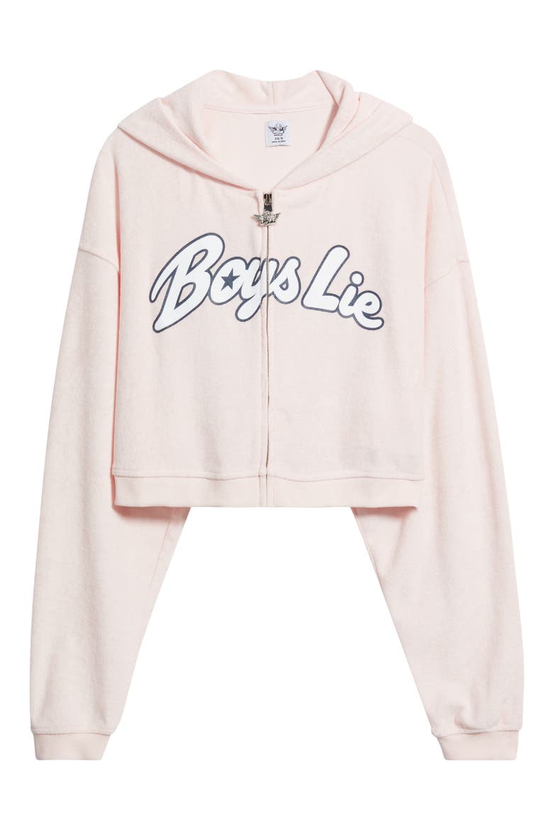 Starlight Alex Crop Zip-Up Hoodie, Alternate, color, PINK