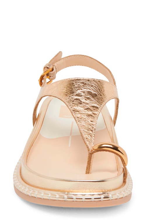 Shop Dolce Vita Stefan Slingback Sandal In Gold Distressed Leather