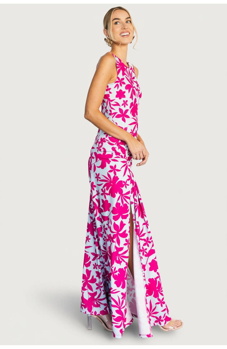 Baltic Børn Risa Maxi Dress, Alternate, color, Blue + Pink