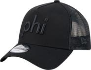 New Era Men's New Era Black Philadelphia Eagles Domain 9FORTY A-Frame Trucker Adjustable Hat