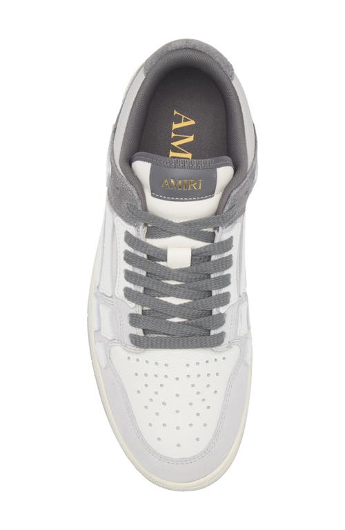 Amiri Distressed Skel Low Top Sneaker In Gray