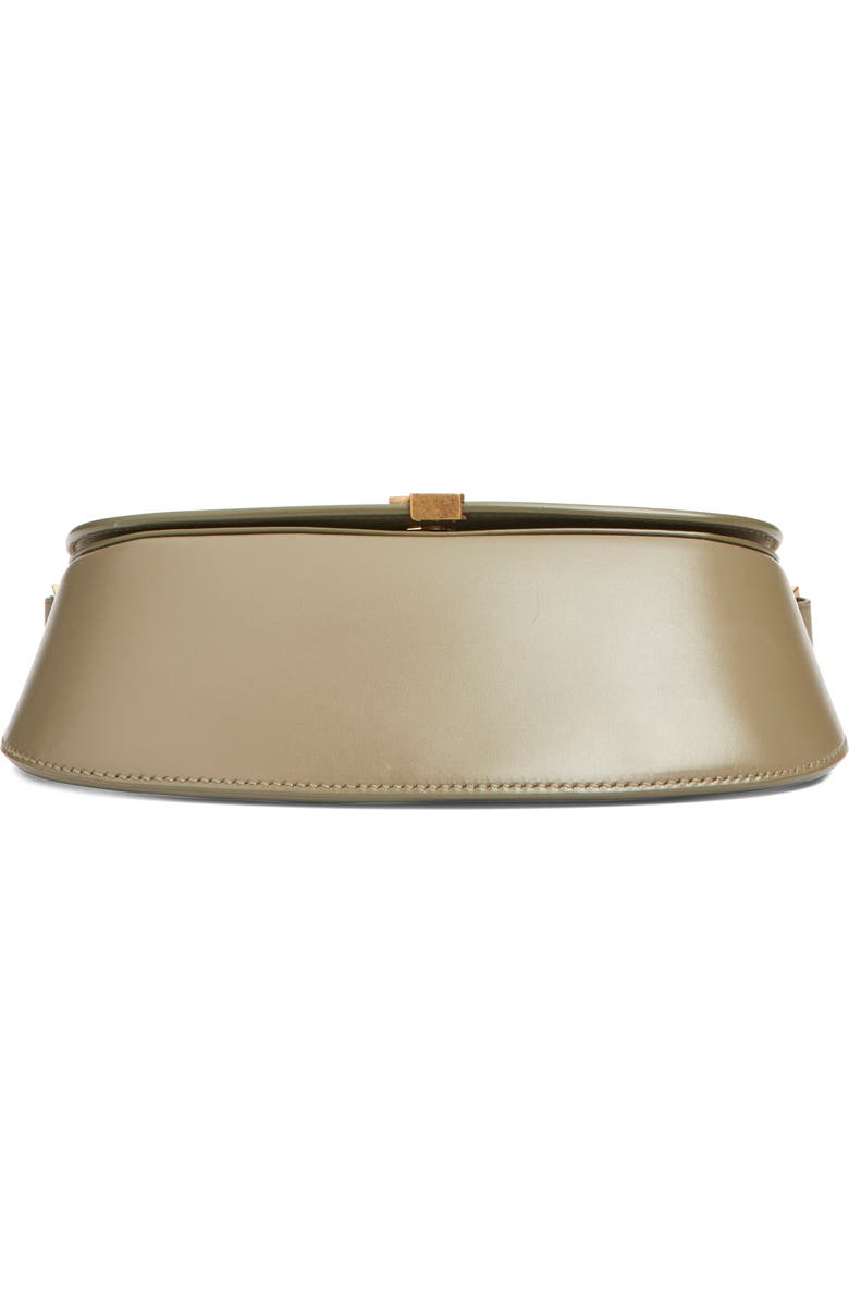 Saint Laurent Mini Voltaire Box Leather Top Handle Bag, Alternate, color, Strong Moss