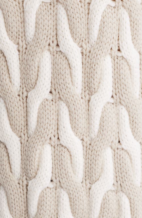 Hugo Boss Virgin-wool Sweater With Two-tone Cable Structure In Dried Sage Interlock