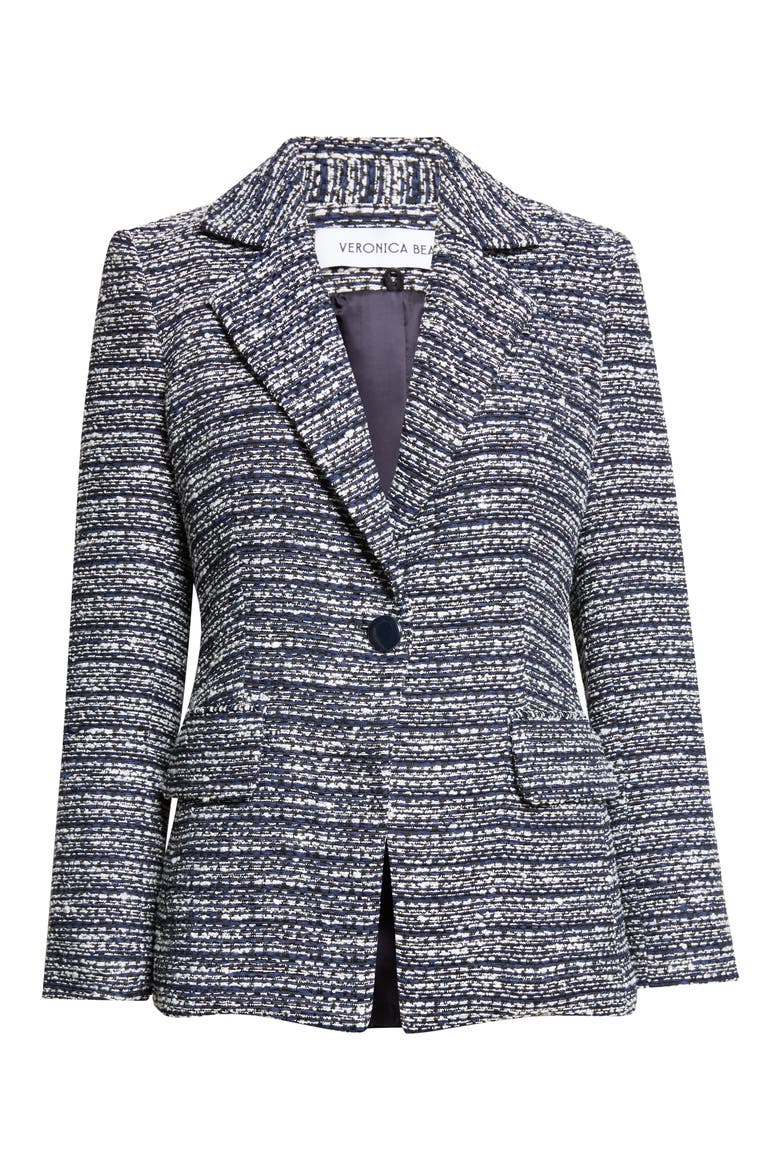 Healy Tweed Dickey Jacket, Main, color, NAVY MULTI