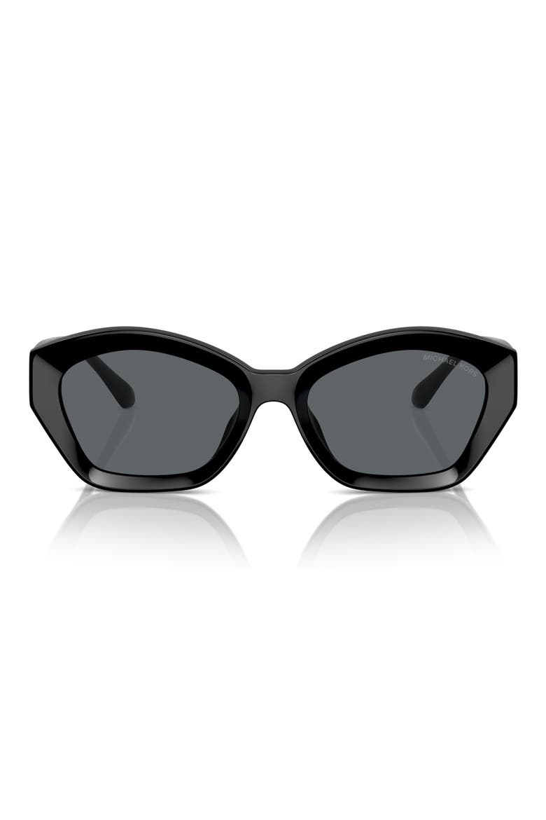 Bel Air 54mm Geometric Sunglasses, Main, color, BLACK
