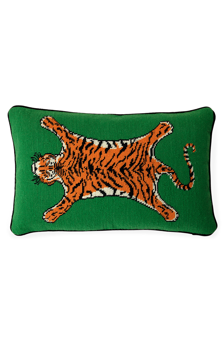 Jonathan Adler Safari Needlepoint Pillow, Main, color,