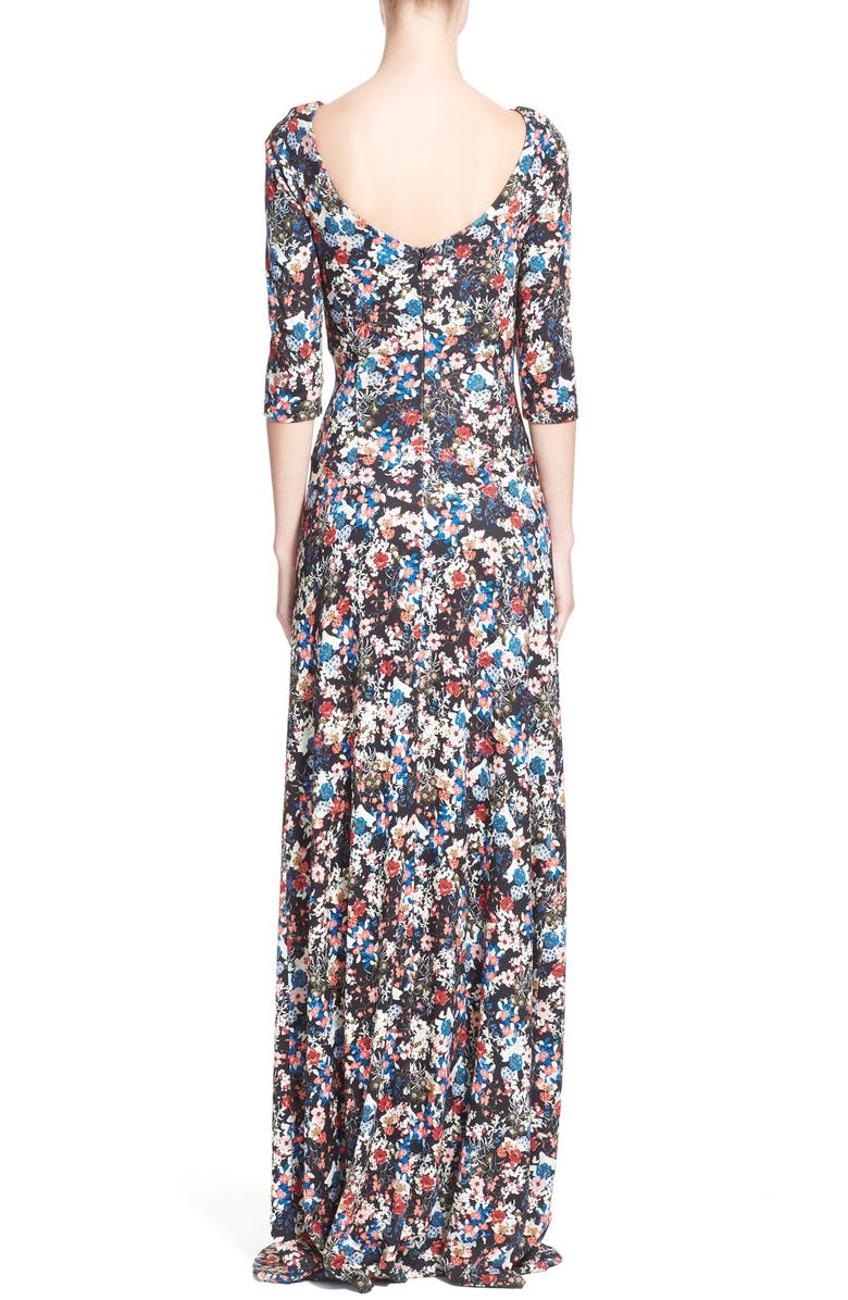 Erdem 'Valentina' Floral Print Jersey Gown, Alternate, color, 