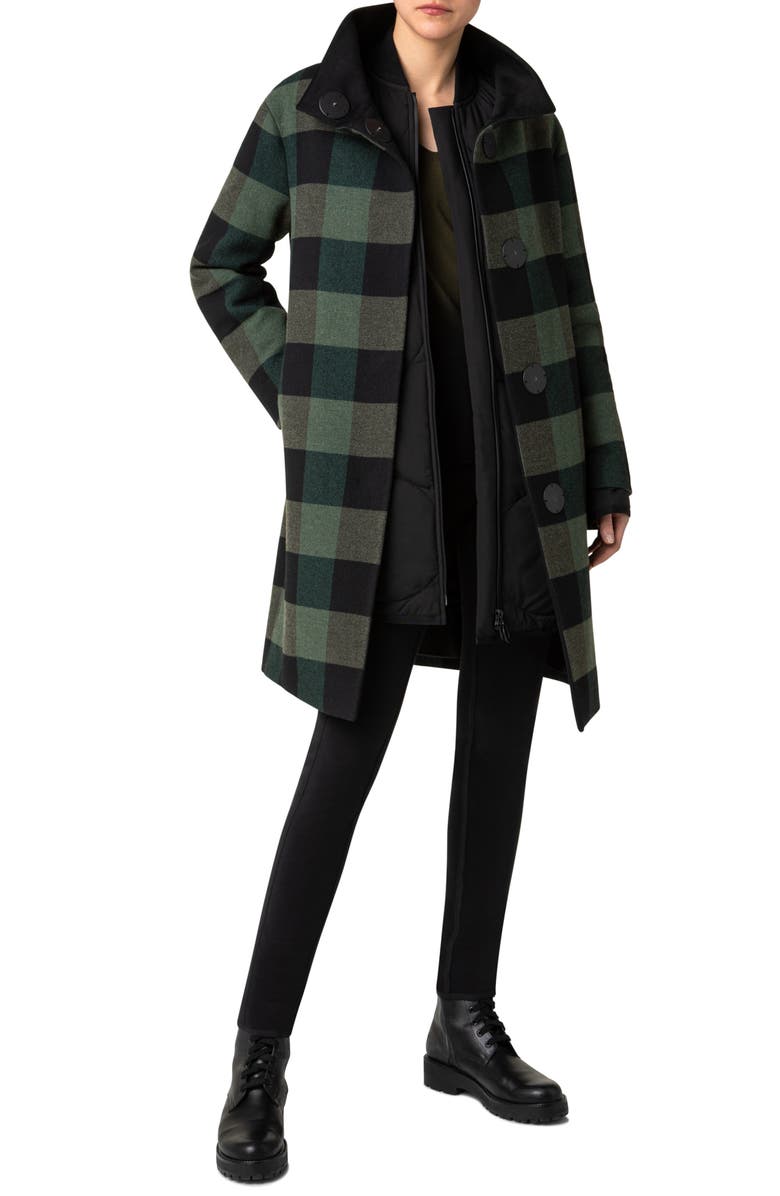Akris punto Buffalo Check Coat, Alternate, color,