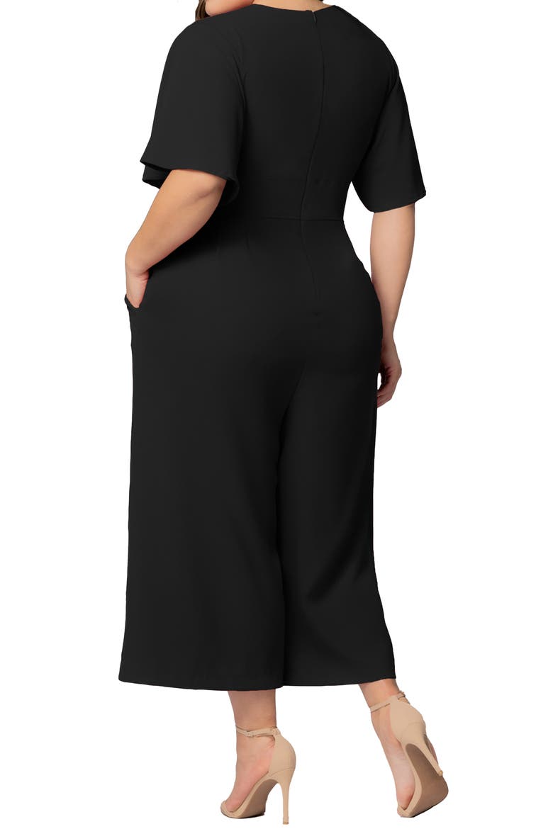 Evelyn Wide Leg Crop Jumpsuit, Alternate, color, BLACK NOIR
