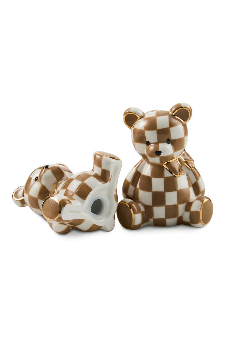 Mocha Bear Salt & Pepper Shaker Set, Alternate, color, BROWN