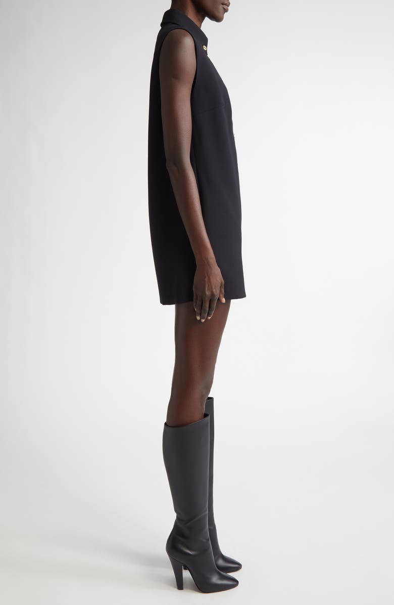 Brandon Maxwell Belle Sleeveless Wool Blend Shirtdress, Alternate, color, 