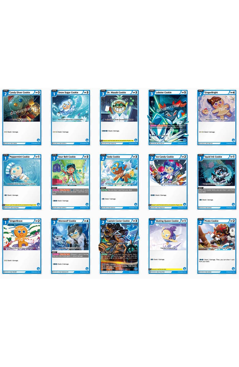 DevSisters CookieRun Braverse Trading Card Game, Starter Deck Blue, Flexible Game Play, Alternate, color, Multicolored