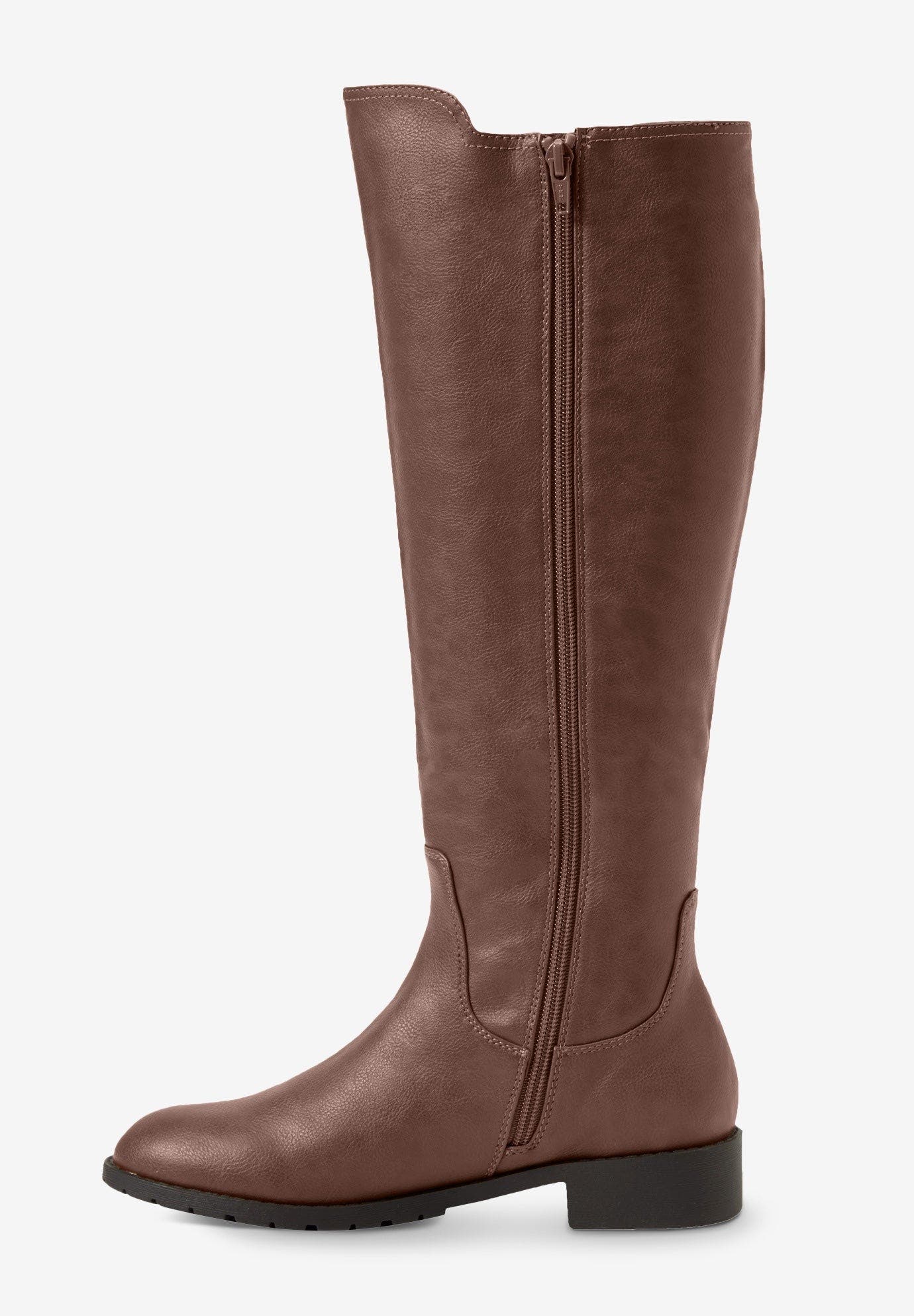 The Milan Wide Calf Boot, Alternate, color, MEDIUM BROWN